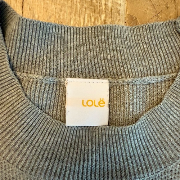 Lole Gray lightweight Sweater with Black Accents. Size L - Picture 3 of 7